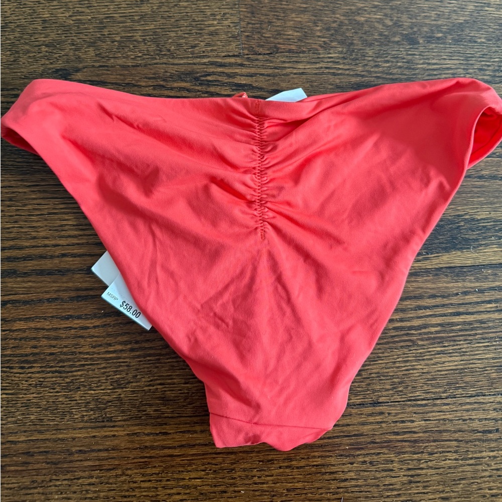BECCA HIPSTER PANT BIKINI SZ S Coral - Picture 4 of 5
